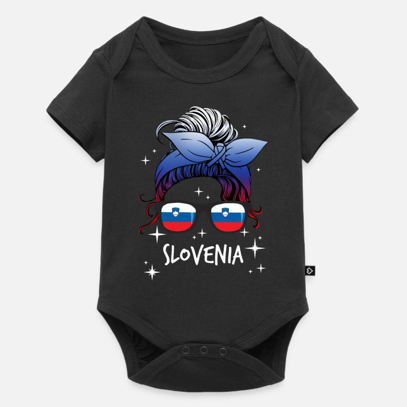 Slovénie - Body à manches courtes Premium Bébé - noir