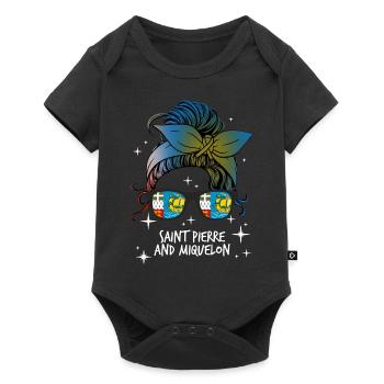 Saint Pierre and Miquelon - Baby Premium short-sleeve bodysuit - black - Front