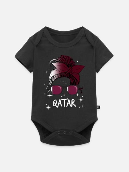 Katar - Baby Premium Kurzarmbody - Schwarz