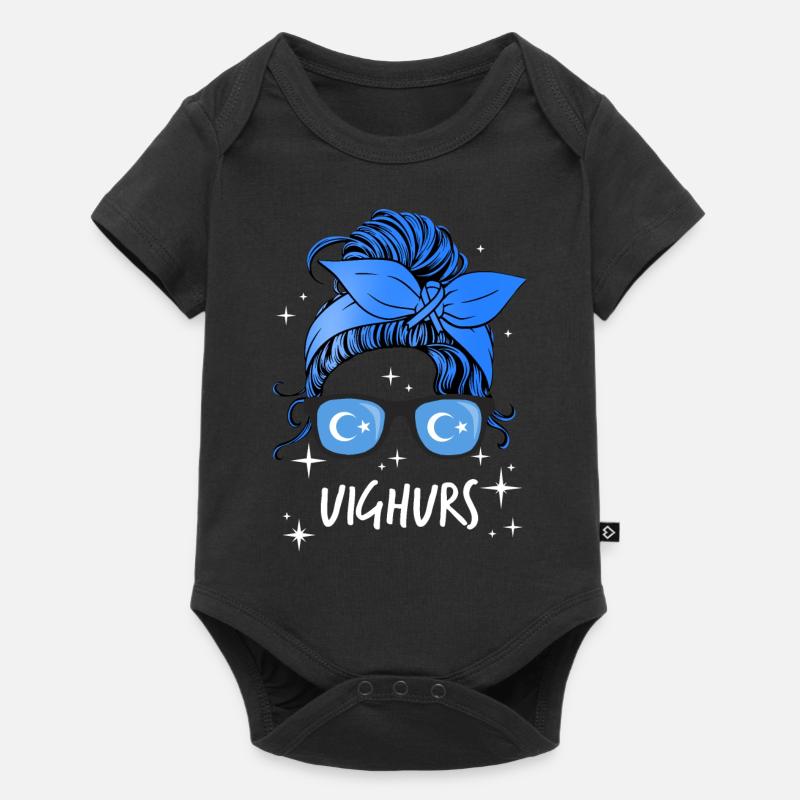 Uiguren - Baby Premium Kurzarmbody - Schwarz