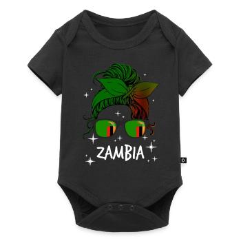 Zambia - Baby Premium short-sleeve bodysuit - black - Front