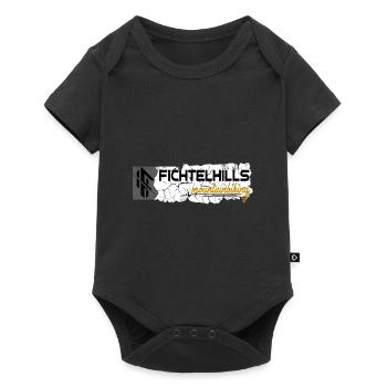 Fichtelhills mountainbiking Fichtelgebirge - Baby Premium Kurzarmbody - Schwarz - Vorne