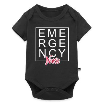 Krankenschwester - Baby Premium Kurzarmbody - Schwarz - Vorne