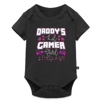 Gamer Girl Gaming Zocker Kontroller Nerd Geschenk - Baby Premium Kurzarmbody - Schwarz - Vorne