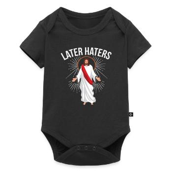 Lustige Witzige Jesus Christen Sprüche Geschenk - Baby Premium Kurzarmbody - Schwarz - Vorne