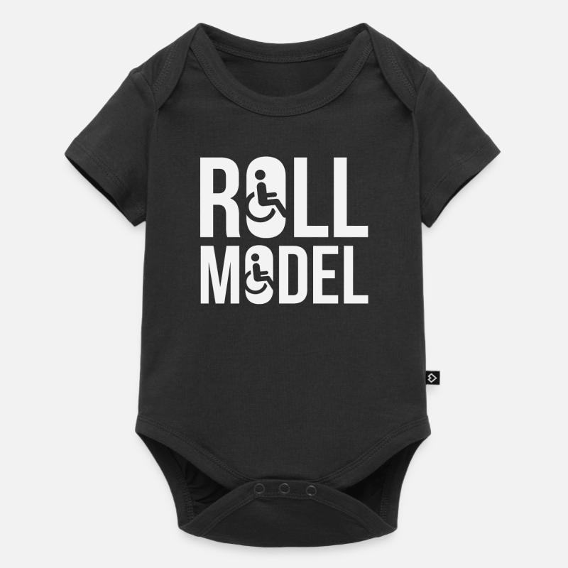 Rollstuhl Sprüche Geh Behindert Pfleger Geschenke - Baby Premium Kurzarmbody - Schwarz