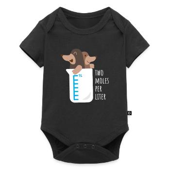 2 Moles Per Liter - Baby Premium Kurzarmbody - Schwarz - Vorne