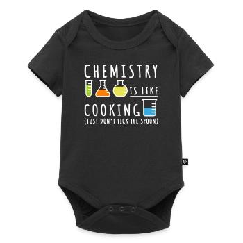 Chemistry Is Like Cooking Just Don't Lick The Spoo - Baby Premium short-sleeve bodysuit - black - Front