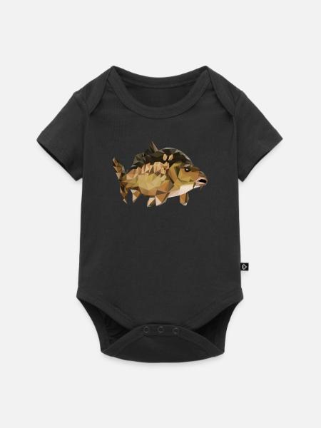 Karpfen - Baby Premium Kurzarmbody - Schwarz