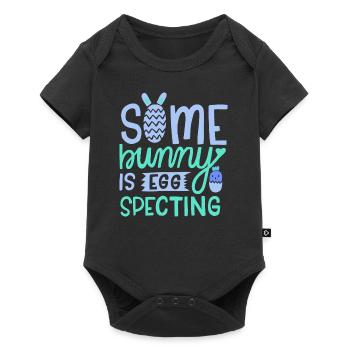 Ei-Specting Ostern Schwangerschaft Baby Ankündigung - Baby Premium Kurzarmbody - Schwarz - Vorne