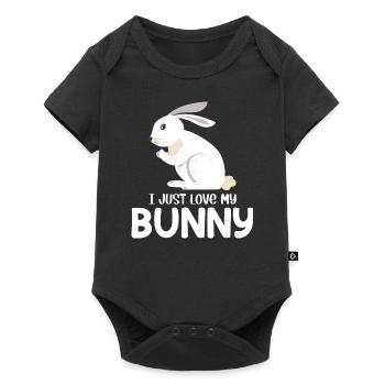 I Just Love My Cute Easter Rabbit Lover - Baby Premium short-sleeve bodysuit - black - Front