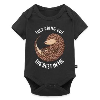 Ils font ressortir le meilleur de moi Pangolin - Body à manches courtes Premium Bébé - noir - Devant