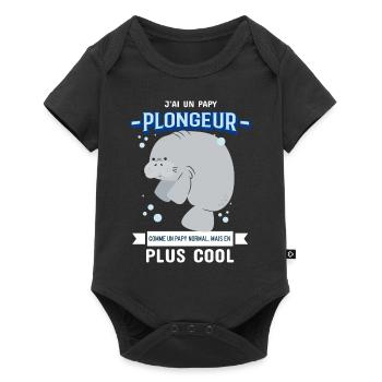 Papy Cool Plongeur - Body à manches courtes Premium Bébé - noir - Devant