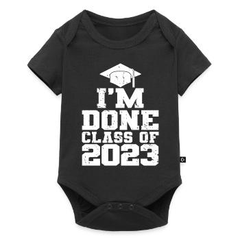 J’ai terminé le cadeau de la fête de fin d’études de la classe 2023 - Body à manches courtes Premium Bébé - noir - Devant