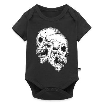 Skull Skull Horror Skeleton Halloween Metal - Baby Premium short-sleeve bodysuit - black - Front