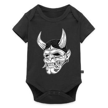 Skull Skull Horror Squelette Halloween Geisha - Body à manches courtes Premium Bébé - noir - Devant