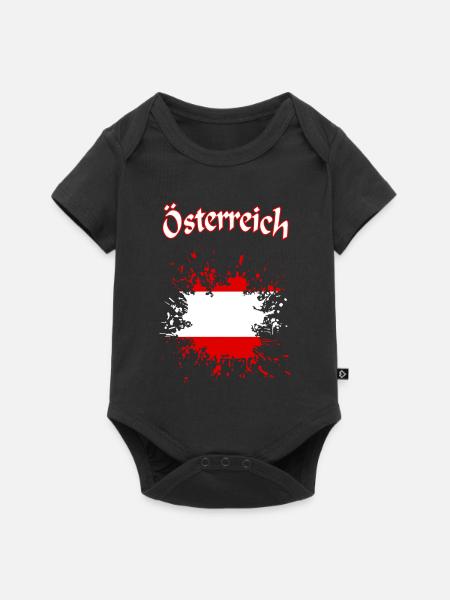 Österreich - Baby Premium Kurzarmbody - Schwarz
