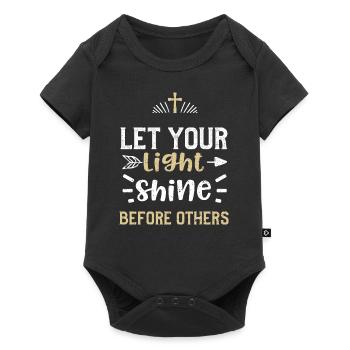 Let your light shine before others - Baby Premium short-sleeve bodysuit - black - Front