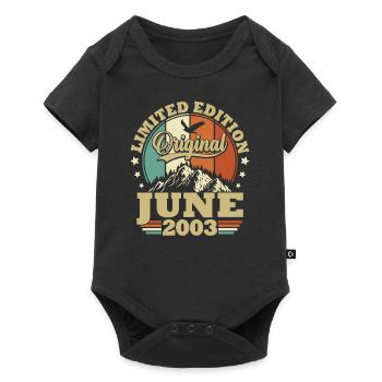 Cadeau D'anniversaire Nées En Juin 2003 - Body à manches courtes Premium Bébé - noir - Devant