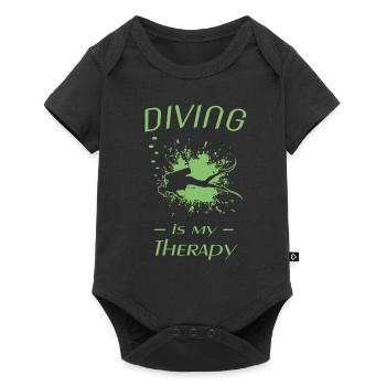 Tauchen, Spruch für Taucher, Scuba Diving, Diver - Baby Premium Kurzarmbody - Schwarz - Vorne