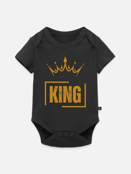 King Design - Baby Premium Kurzarmbody - Schwarz