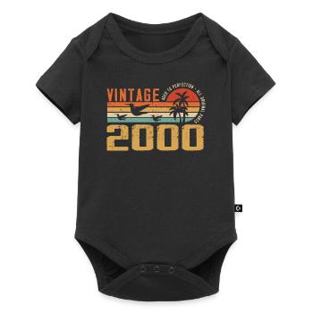 Vintage 2000 Cadeau Anniversaire - Millésime 2000 - Body à manches courtes Premium Bébé - noir - Devant