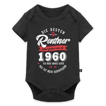 1960 Geburtstag Rentner geboren 1960 - Baby Premium Kurzarmbody - Schwarz - Vorne