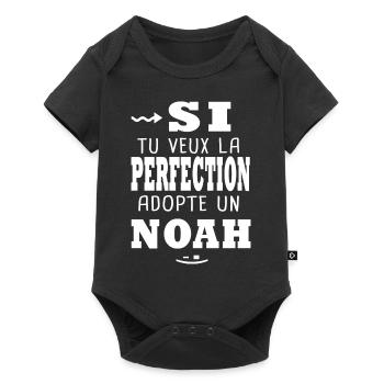 Noah Si tu veux la perfection Cadeau noah - Body à manches courtes Premium Bébé - noir - Devant
