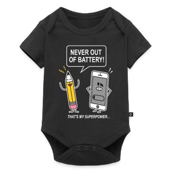 funny humor sarcasm smartphon - Baby Premium short-sleeve bodysuit - black - Front