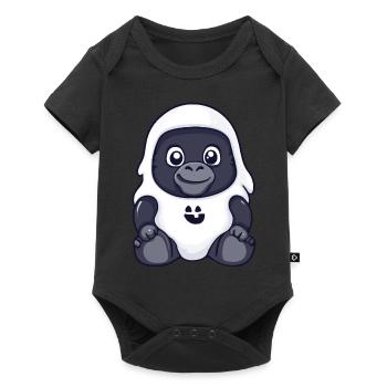 Gorille Halloween Bande dessinée Fantôme - Body à manches courtes Premium Bébé - noir - Devant