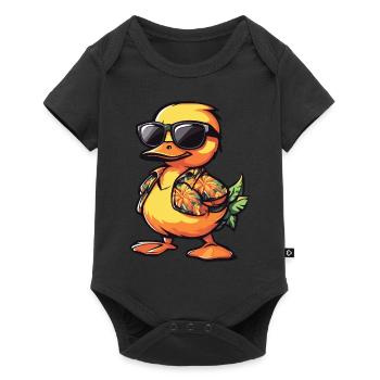 Duck Funny Summer - Baby Premium short-sleeve bodysuit - black - Front