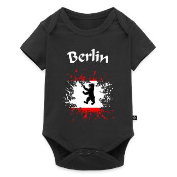 Berlin - Baby Premium Kurzarmbody - Schwarz - Vorne