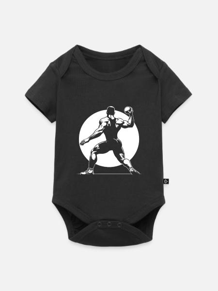 Kugelstoßen – Kraft. Technik. Präzision. - Baby Premium Kurzarmbody - Schwarz
