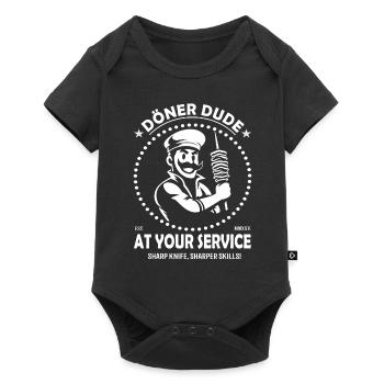 Döner Dude – Kebab and rotisserie specialists - Baby Premium short-sleeve bodysuit - black - Front