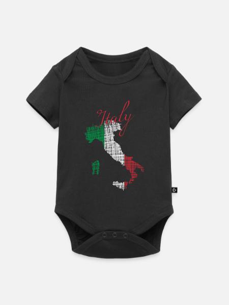 Italien - Baby Premium Kurzarmbody - Schwarz