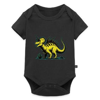 Fantastic Yellow Dinosaur – For Dino Fans - Baby Premium short-sleeve bodysuit - black - Front