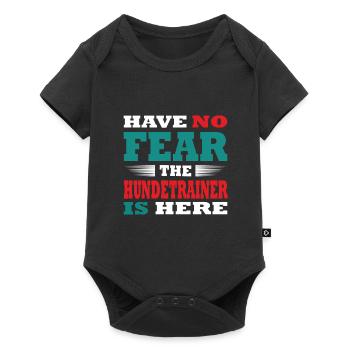 Have no Fear the Hundetrainer is here Outfit - Baby Premium short-sleeve bodysuit - black - Front