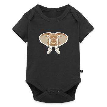 elefant éléphant zoo animal animaux cadeau idée - Body à manches courtes Premium Bébé - noir - Devant