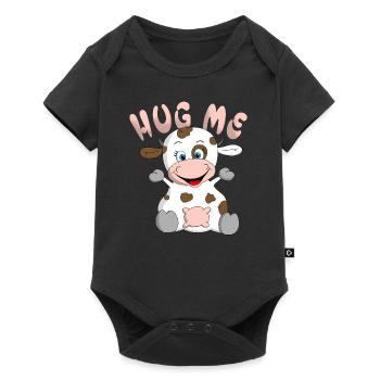 Huh me cow - Baby Premium short-sleeve bodysuit - black - Front