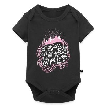 Not All Wanderers Are Lost in Pink - Baby Premium short-sleeve bodysuit - black - Front