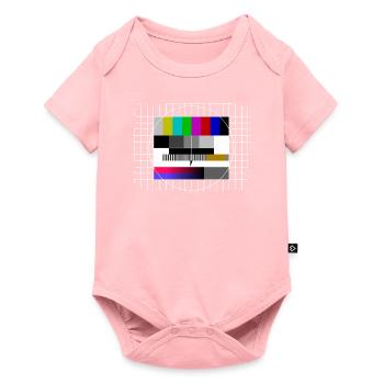 Modèle d’essai TV Télévision Freeze Frame Retro Vintage - Body à manches courtes Premium Bébé - rose - Devant
