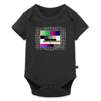 Modèle d’essai TV Télévision Freeze Frame Retro Vintage - Body à manches courtes Premium Bébé - noir - Devant