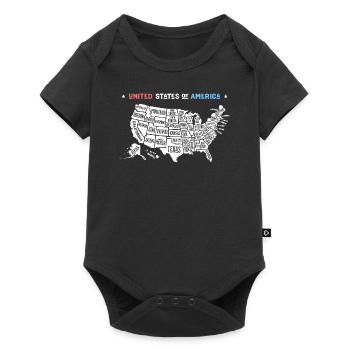 American Map Graphic Art - Baby Premium short-sleeve bodysuit - black - Front