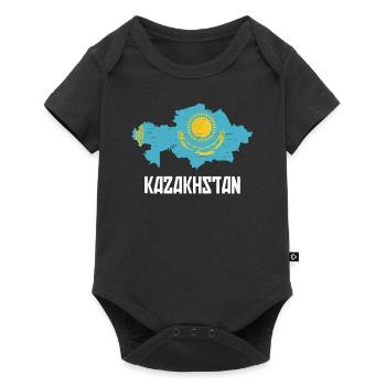 Kazakhstan Graphique - Body à manches courtes Premium Bébé - noir - Devant