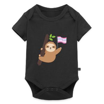 Queer Intersexual Sloth Tropical Animal LGBT - Baby Premium short-sleeve bodysuit - black - Front