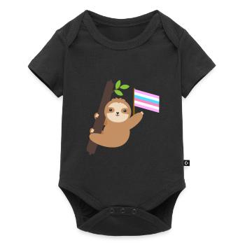 Mois de la fierté Bigender Paresseux Tropical Animal LGBT - Body à manches courtes Premium Bébé - noir - Devant