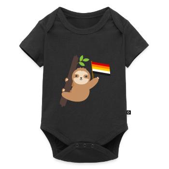 Queer Lithsexual Sloth Tropical Animal LGBT - Baby Premium short-sleeve bodysuit - black - Front