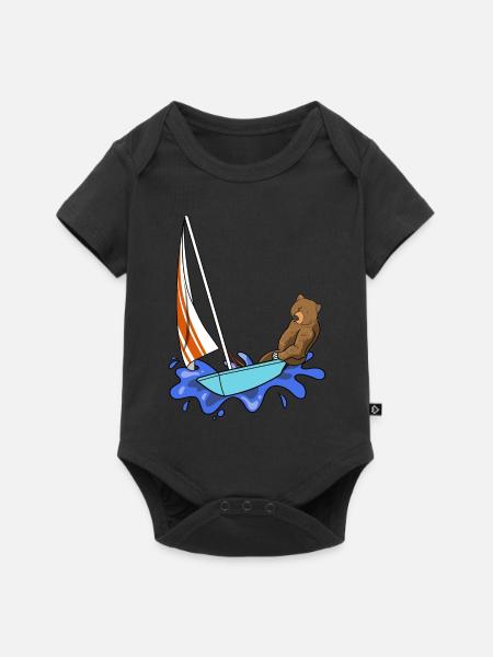Seglen Segelboot Segler - Baby Premium Kurzarmbody - Schwarz