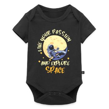 Space Shuttle Weightless Star Planet - Baby Premium short-sleeve bodysuit - black - Front
