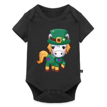 Cheval de la Saint-Patrick - Body à manches courtes Premium Bébé - noir - Devant